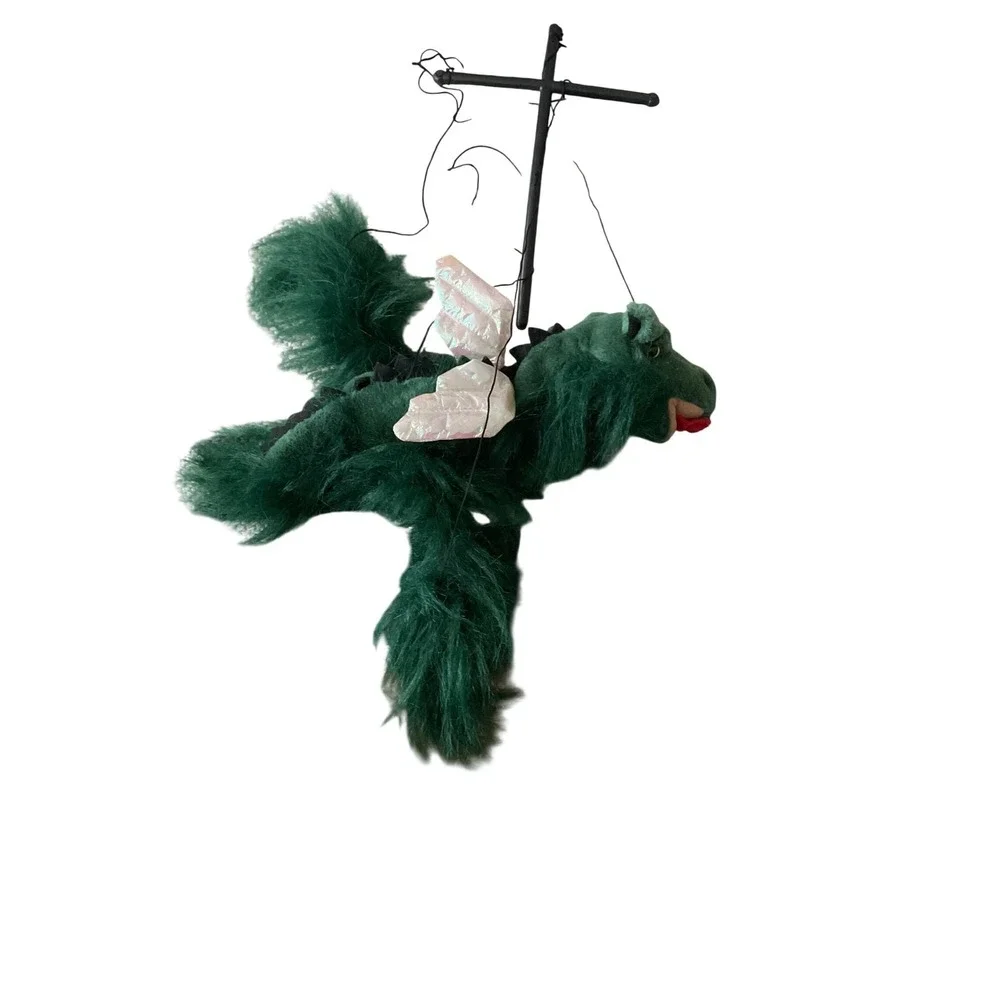 Green Dragon marionette‎ sunny toys Puppet Plush Stuffed Animal Toy Kids